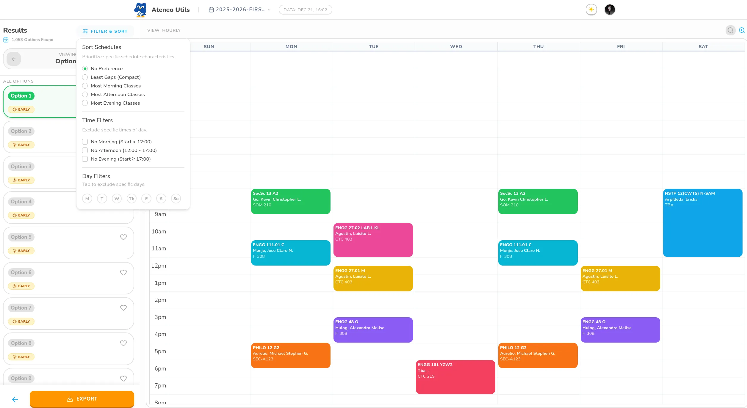 Class Scheduler